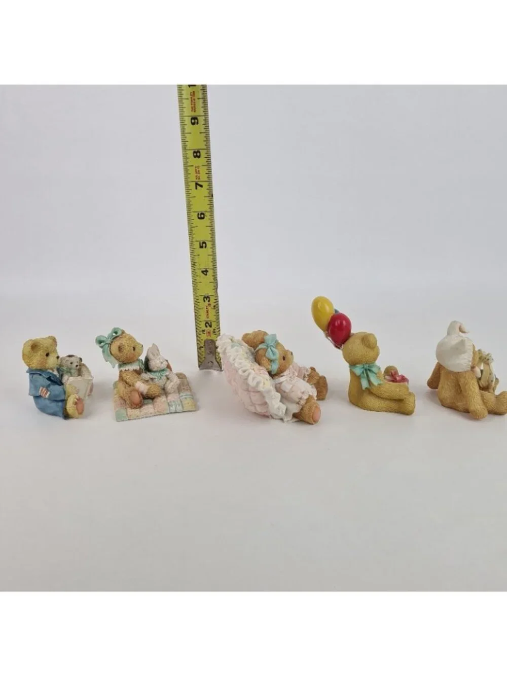 Set Of 5 Cherished Teddies Nina Bessie Christian 103837 Porcelain Figurines